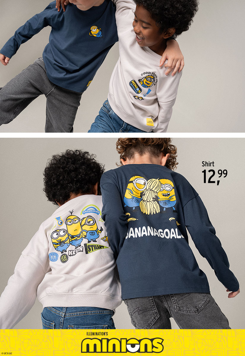 Mode für Kleinkinder mit Motiven von "Die Minions" 