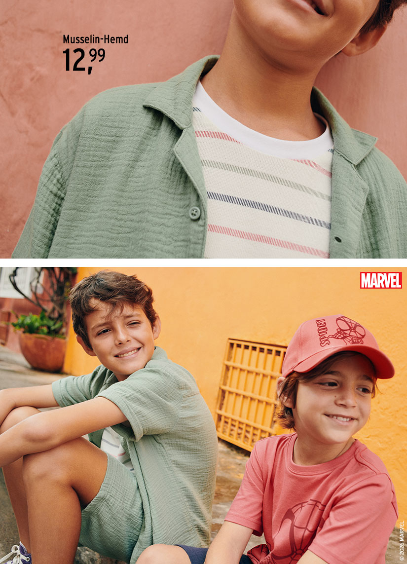 Musselin-Hemd für Jungen