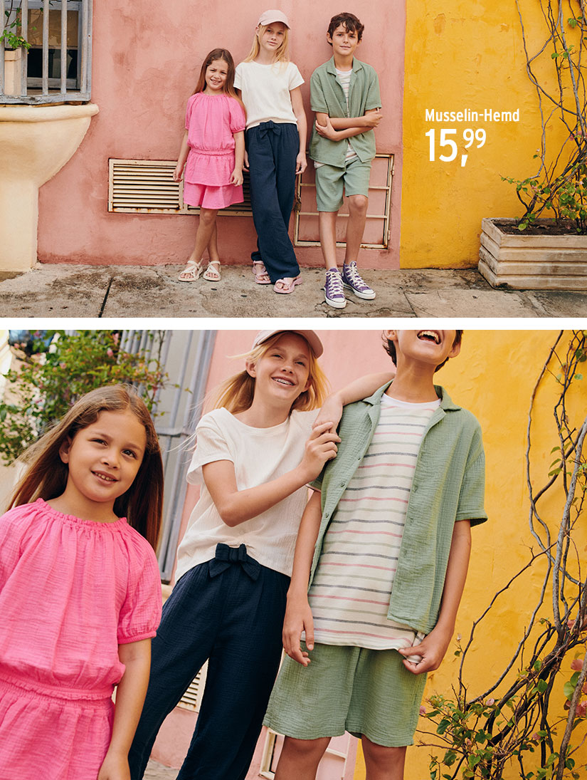 Musselin-Hemd für Jungen