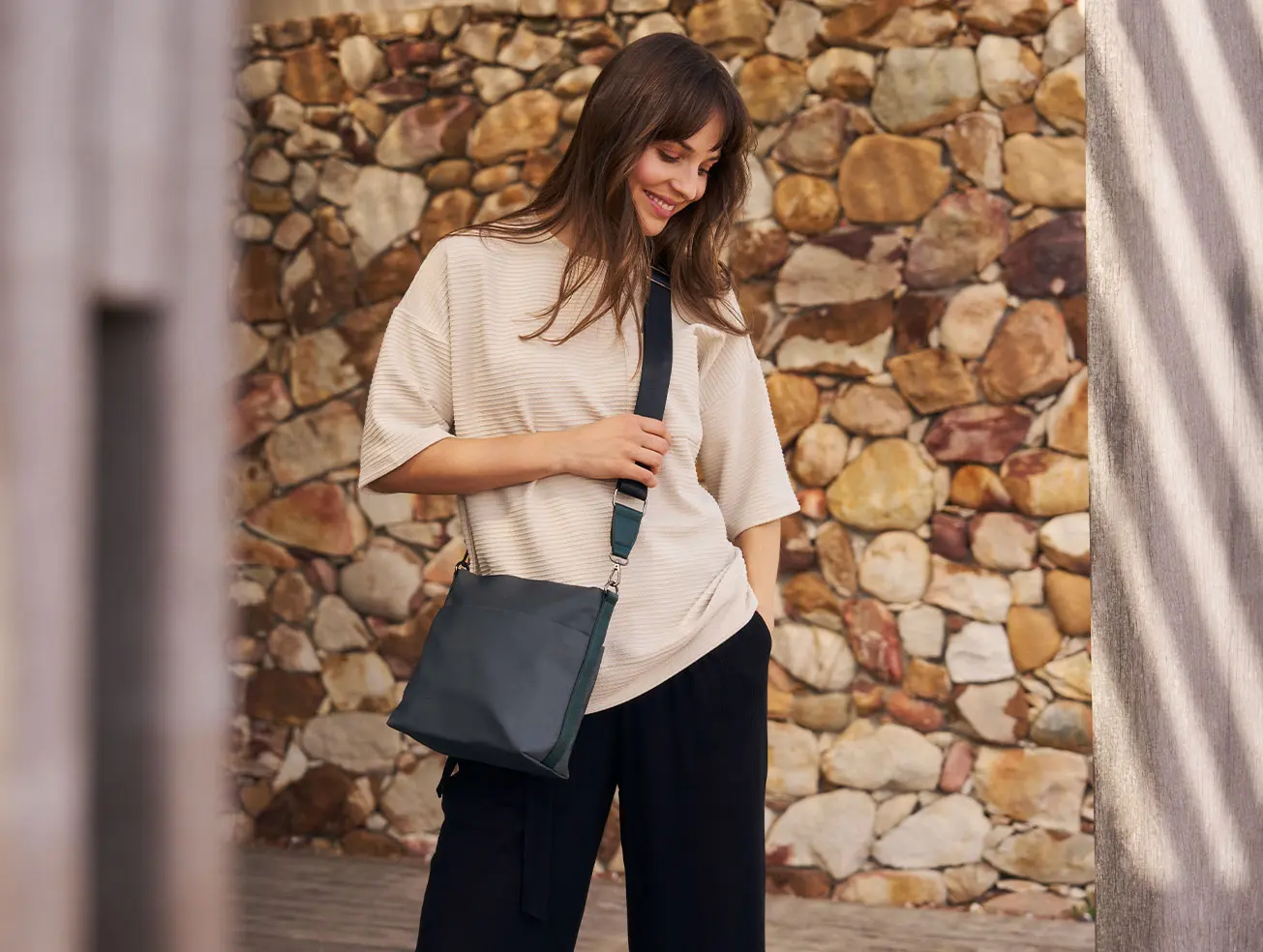 Modern beige overhemd voor dames