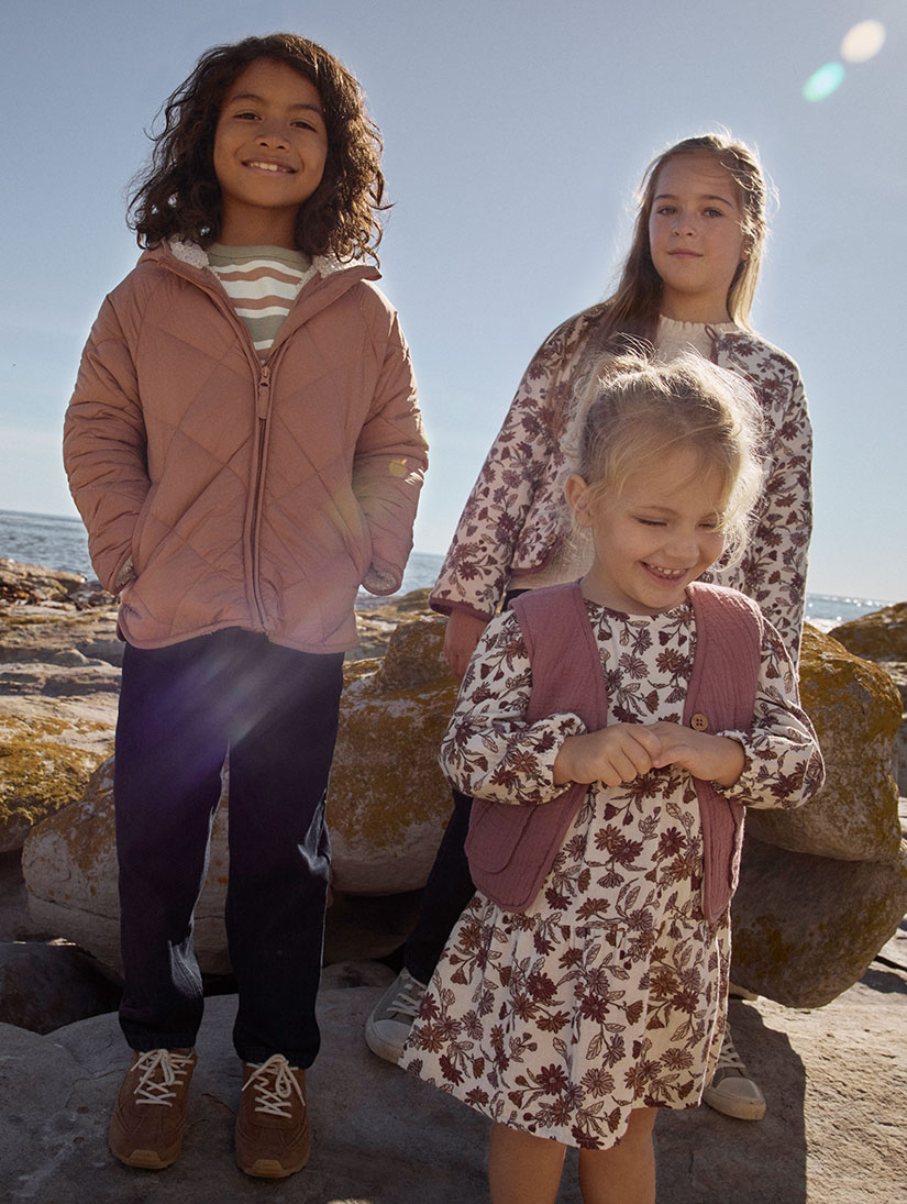 Omkeerbaar vest voor babymeisjes