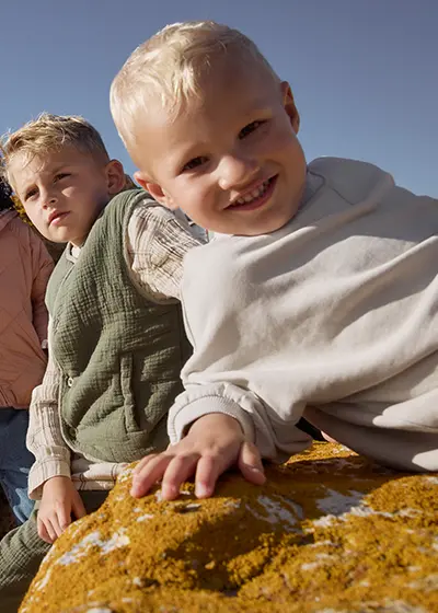 Mousseline vest voor jongens
