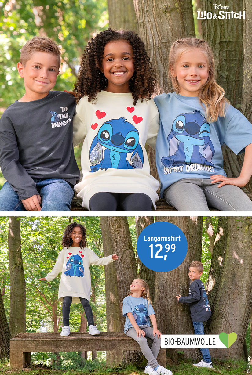 Shirts met lange mouwen voor kinderen van Lilo & Stitch