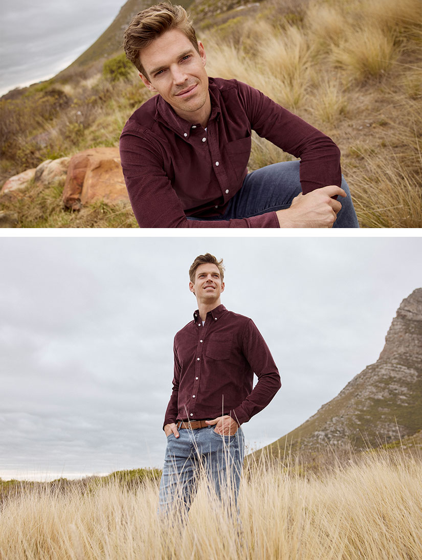 Corduroy overhemden voor mannen