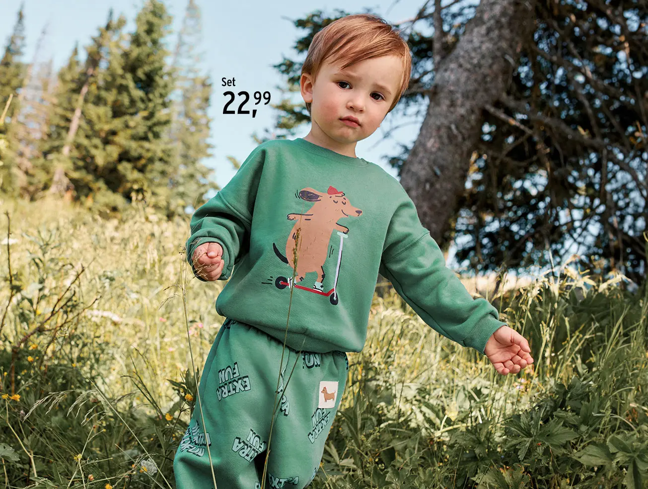 Sweaterset voor peuters met print