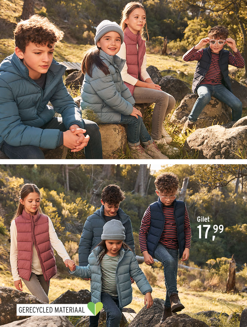 Gewatteerd vest voor jongens