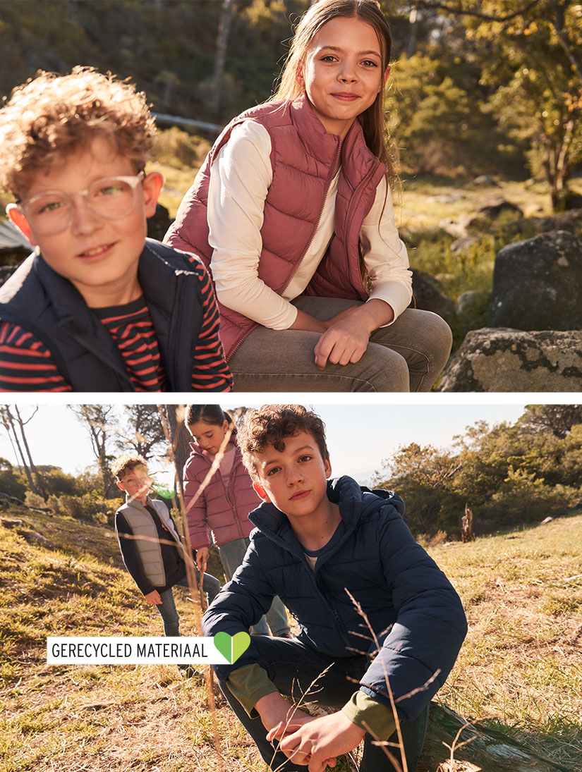 Gewatteerde jassen en vesten voor kinderen