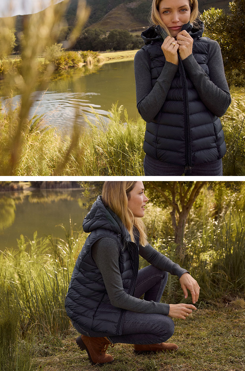 Donzen gilet voor dames