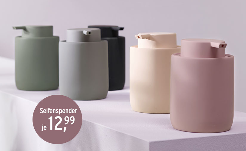 Seifenspender in verschiedenen Farben
