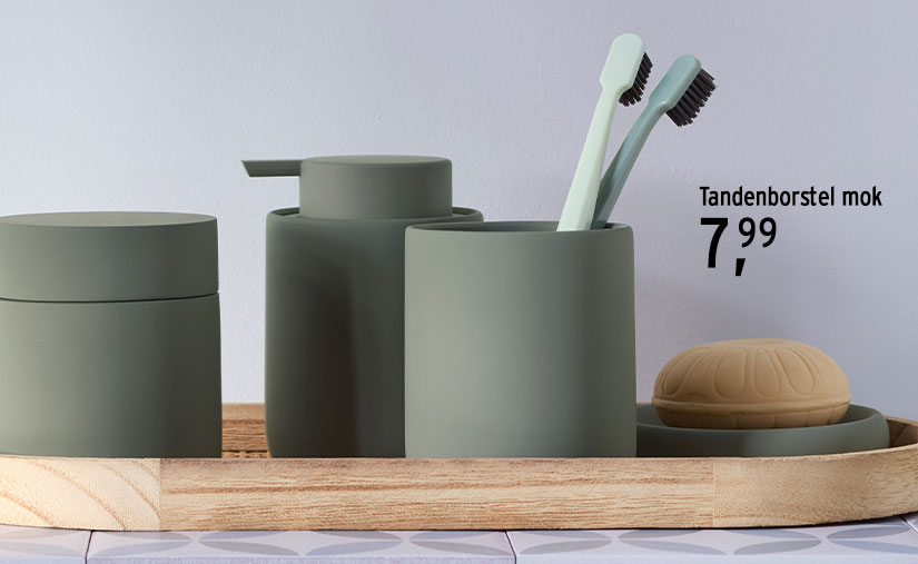 Groene tandenborstel mok