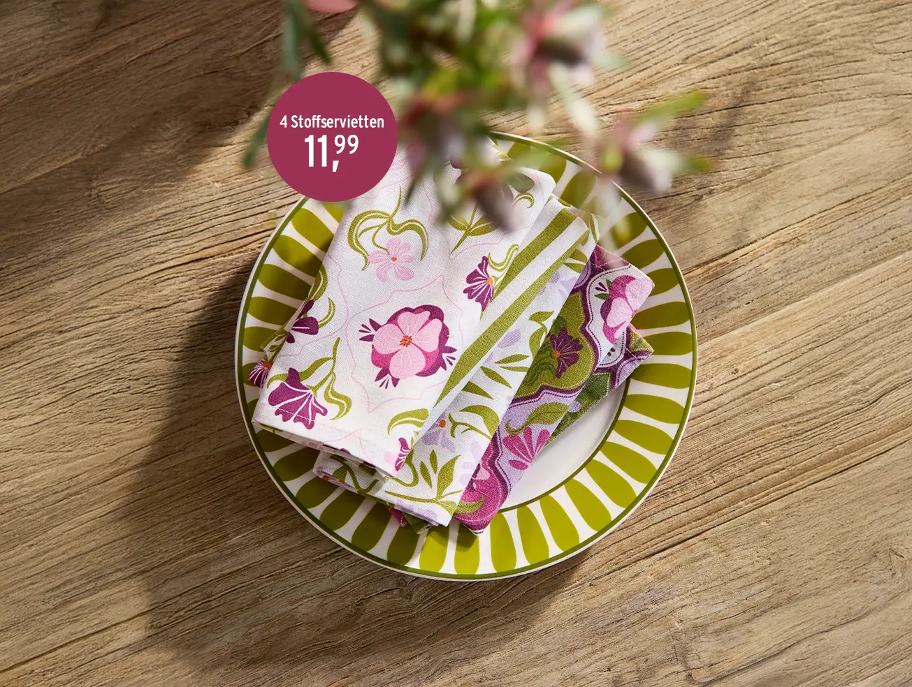 Stoffservietten mit Muster