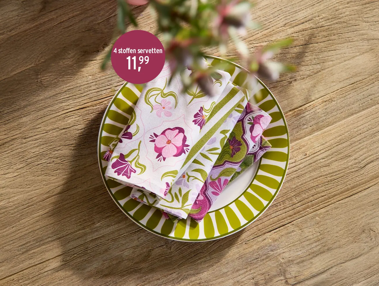 Servetten met patroon