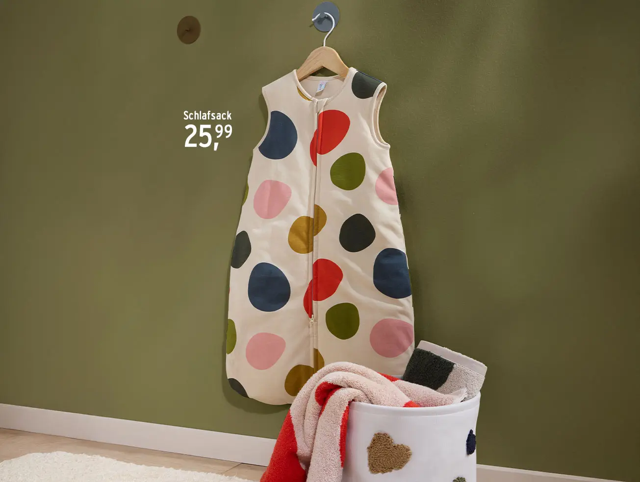 Schlafsack für Kinder mit Punkten