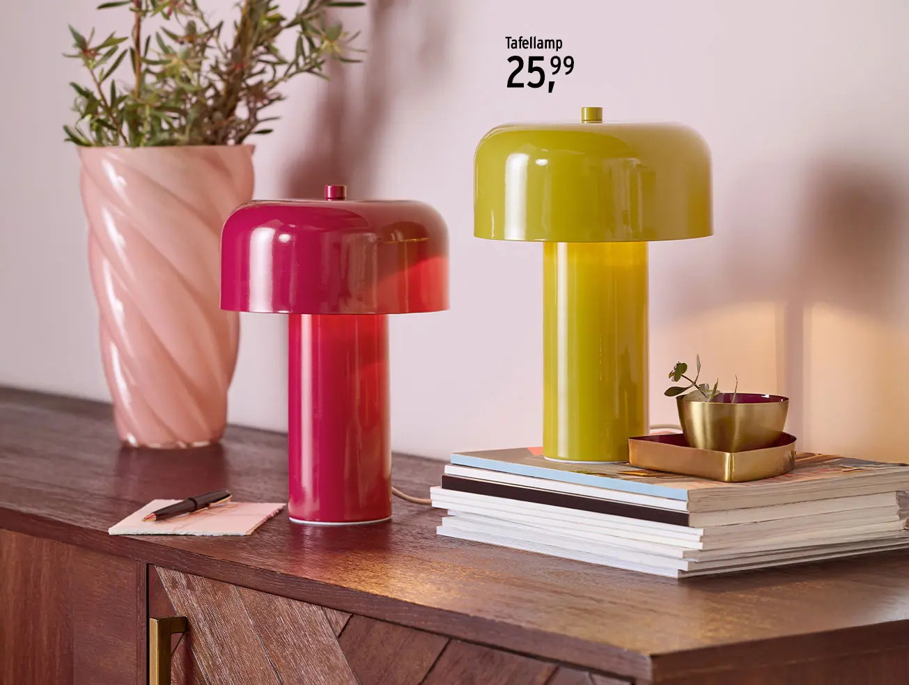 Tafellampen in verschillende kleuren