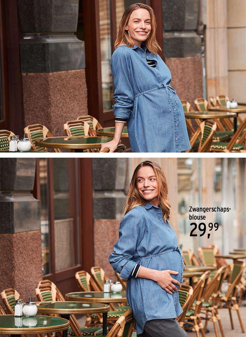 Positieblouse in spijkerlook