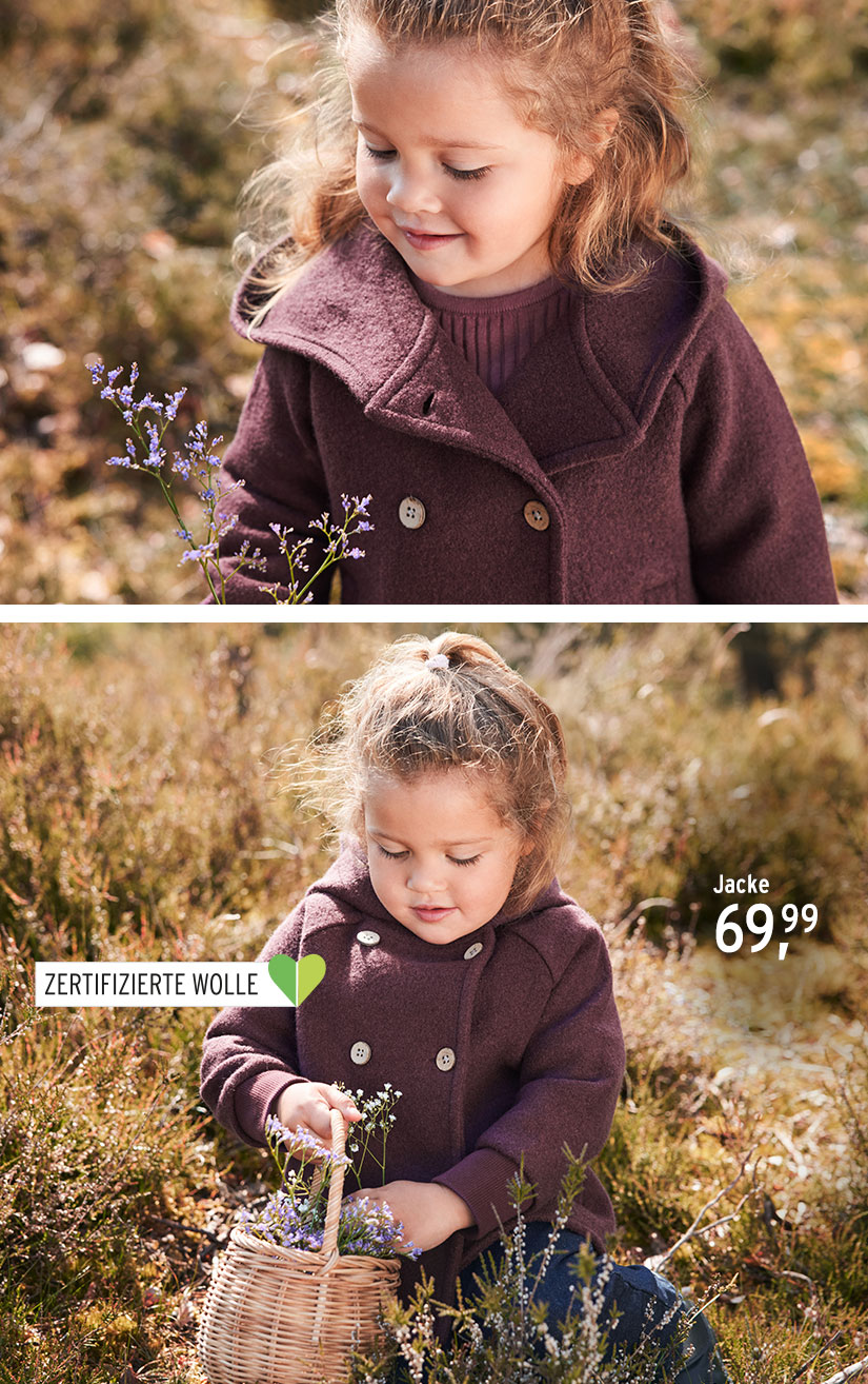 Wollwalk-Jacke für Mädchen