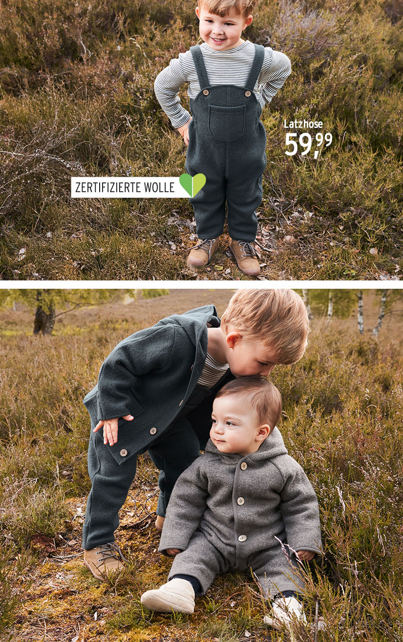 Latzhose Wollwalk für Jungen