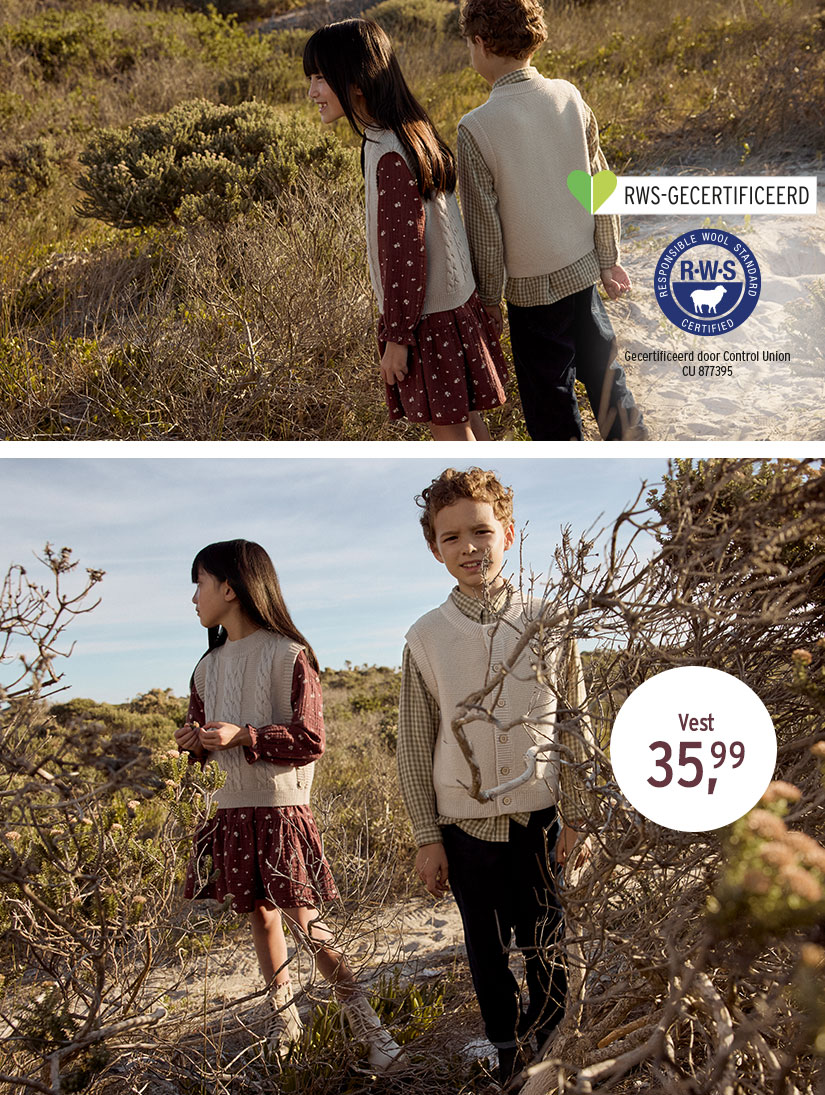 Gebreid vest voor jongens