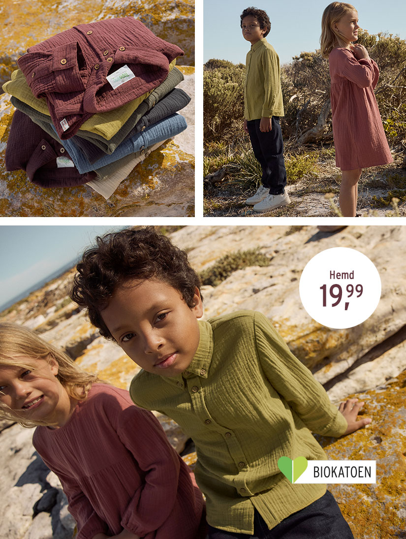 Mousseline overhemden voor jongens