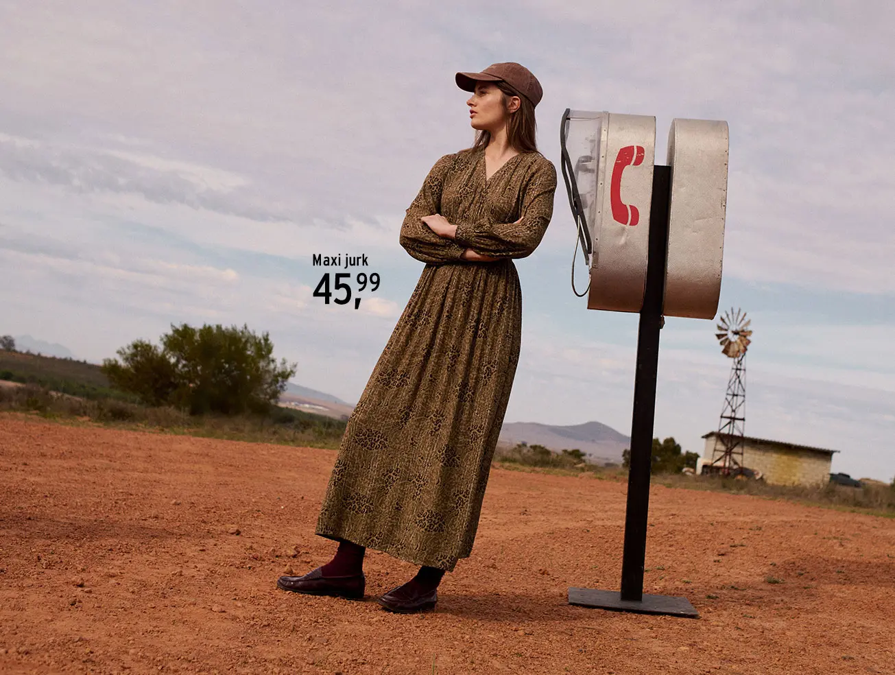 Maxi-jurk met leopatroon voor dames