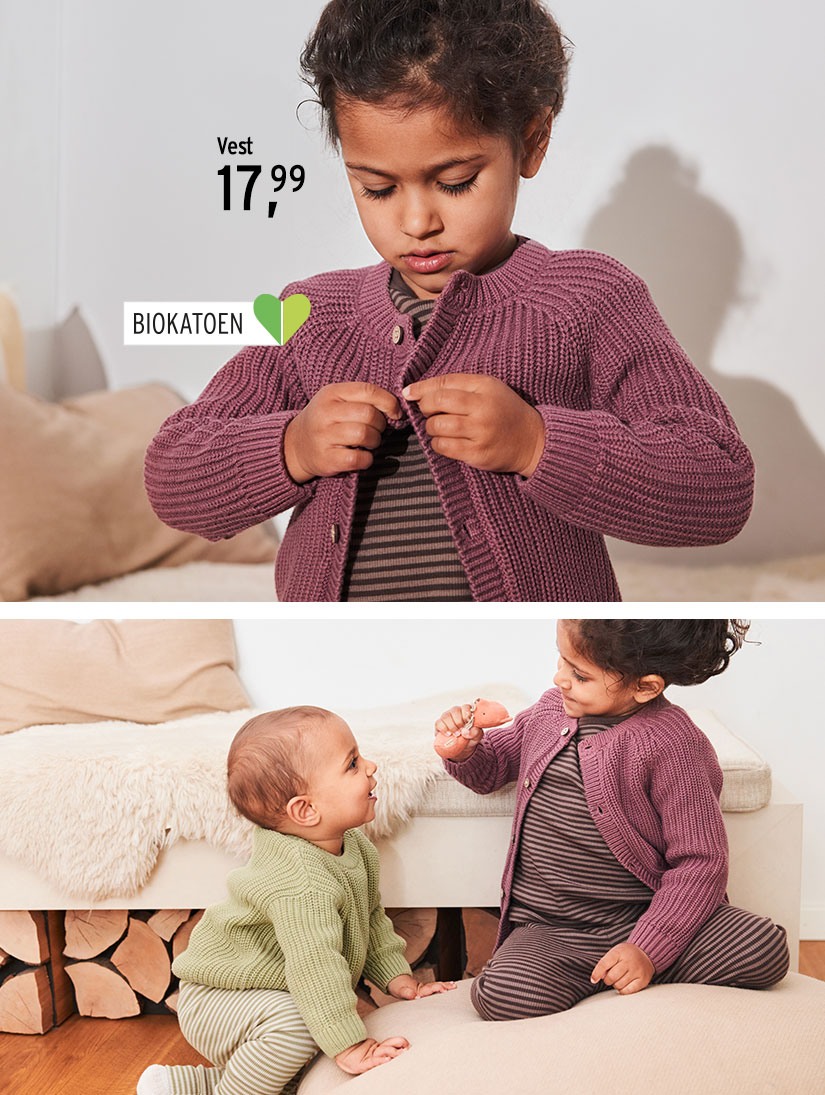 Warme gebreide kleding voor pasgeborenen en baby's