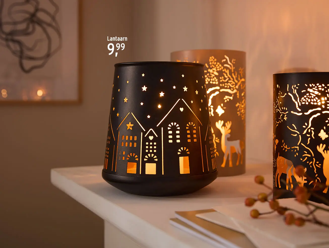 Lantaarns in verschillende maten