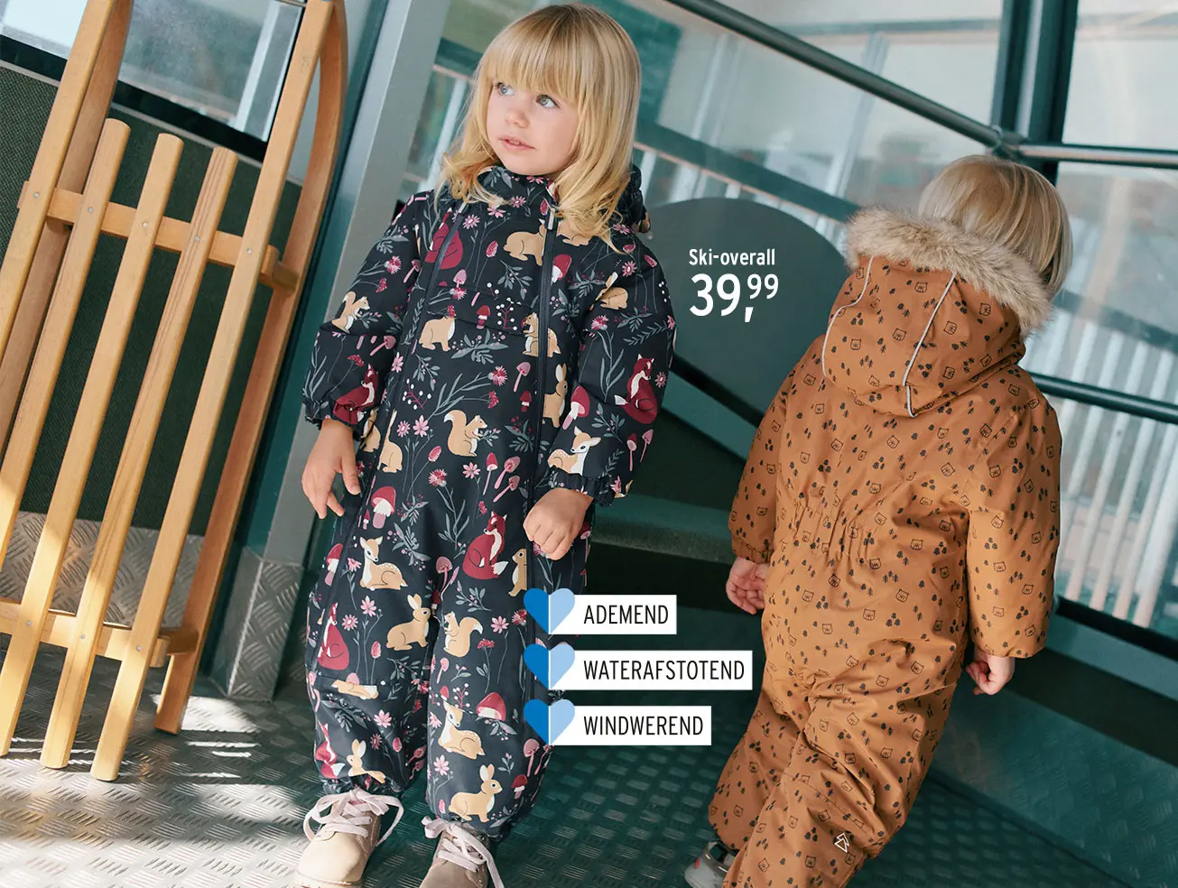 sneeuwoveralls voor baby's en peuters