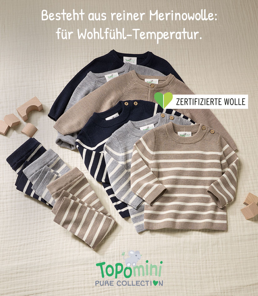 Merinowolle in Babykleidung