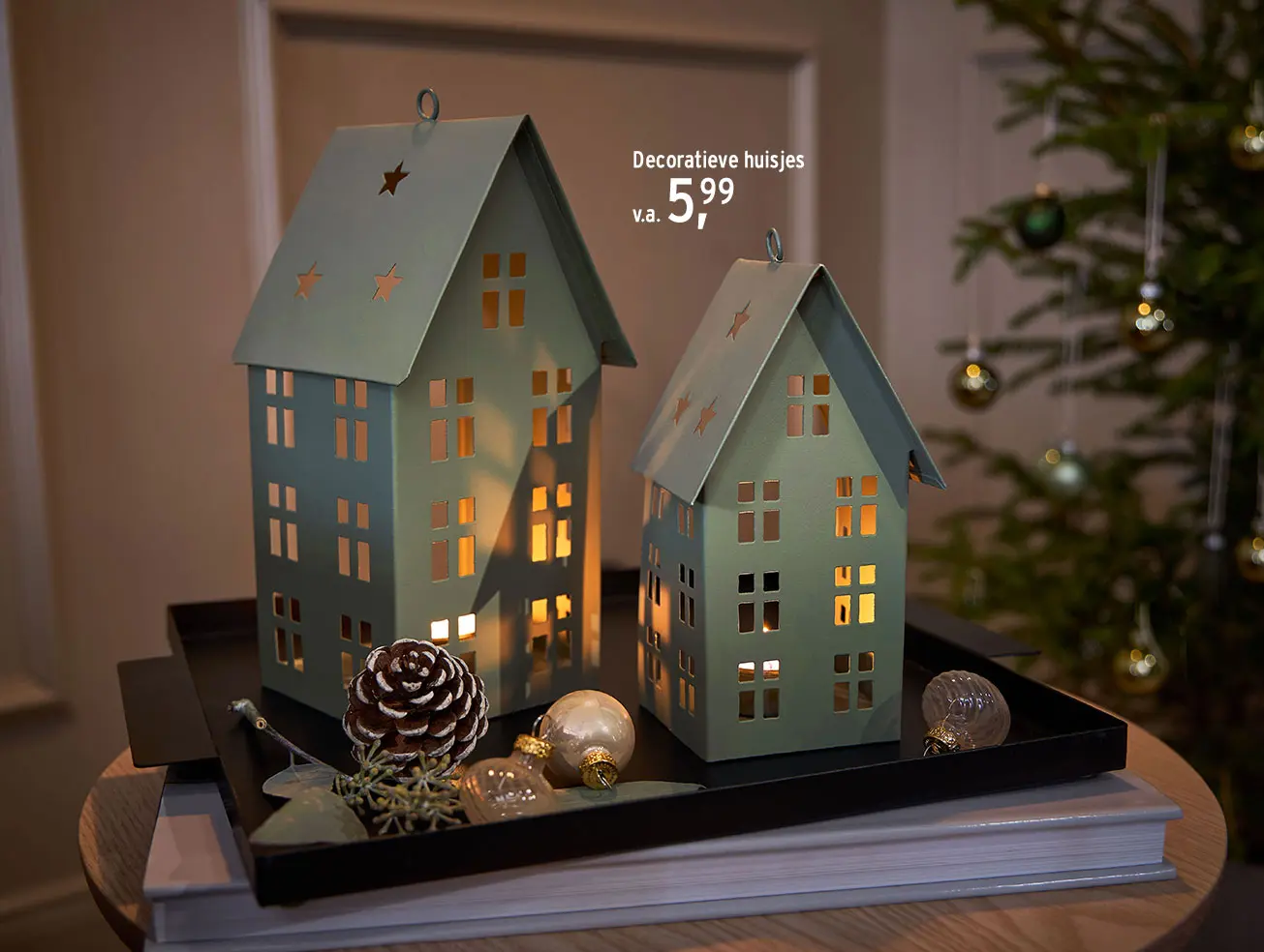 Decoratieve huisjes in verschillende maten