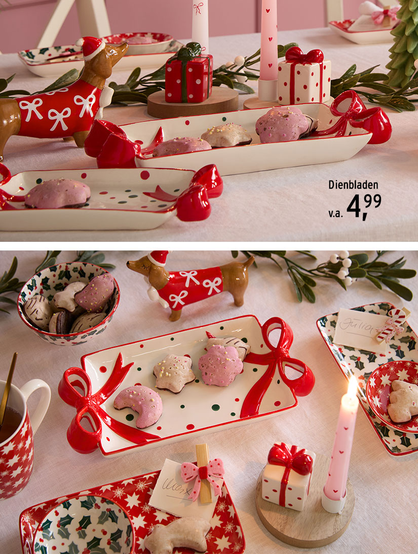 Decoratief bord met kerstmotief