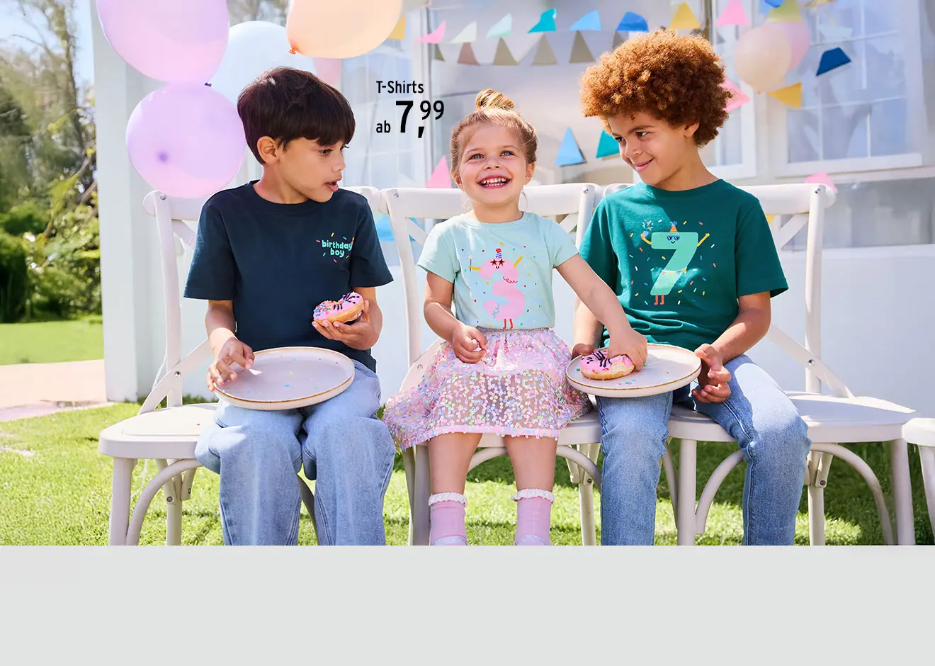 Mode mit Geburtstagsmotiven für Kinder