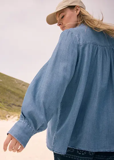 Denim blouse