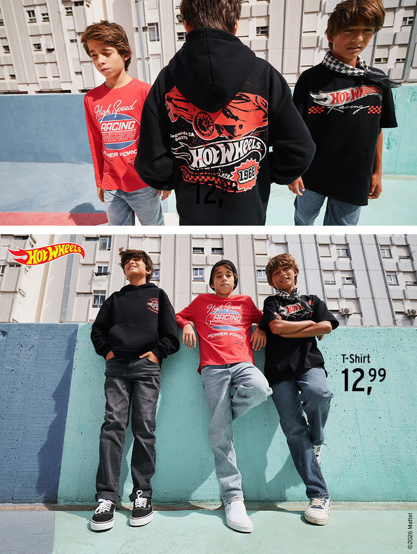 T-shirt met opdruk van Hot Wheels