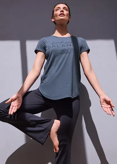 Grijs yogashirt