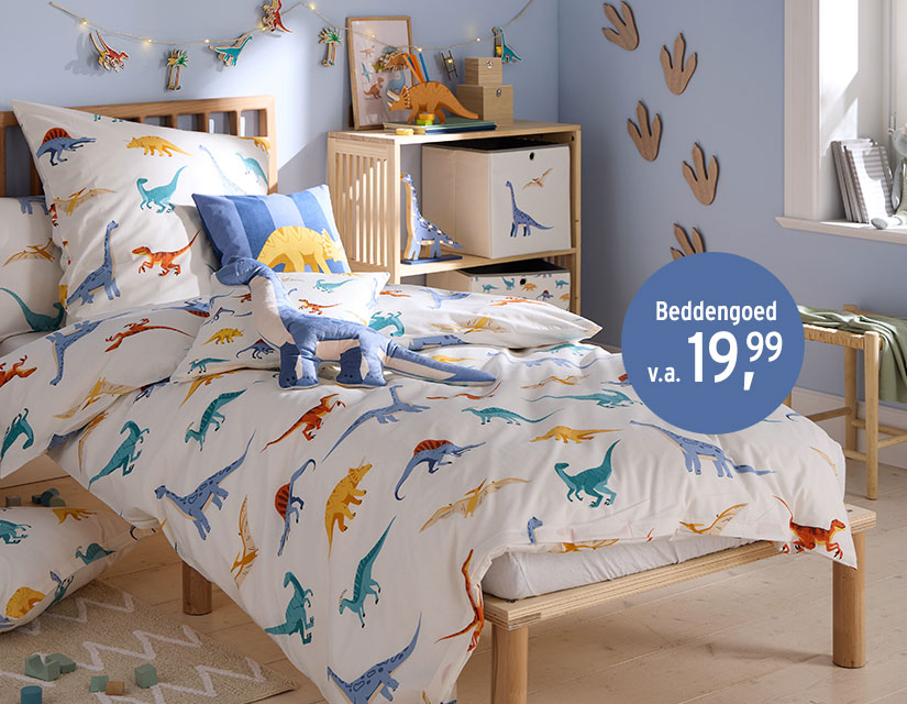 Kinderkamerdecoratie met kleurrijke dinosaurussen