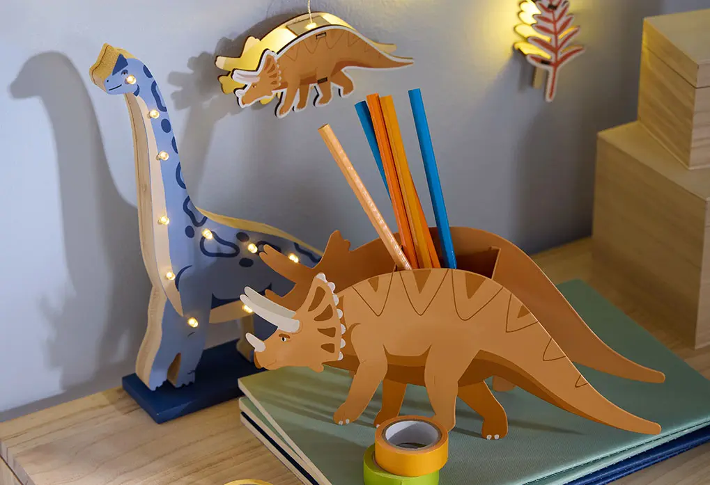 Dino-look pennenhouder