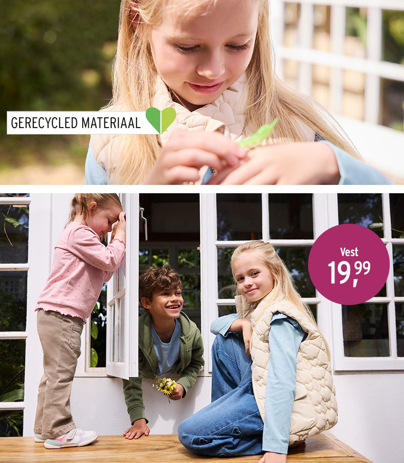 Gewatteerd vest voor meisjes