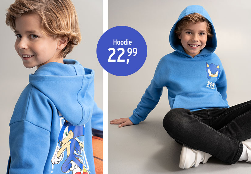 Hoodie met Sonic motief
