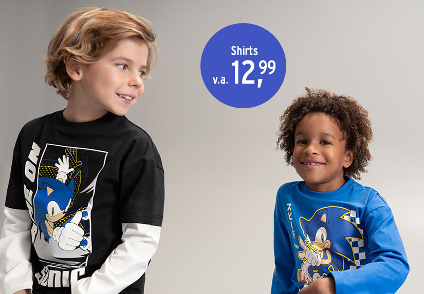 Shirts met Sonic voor kinderen