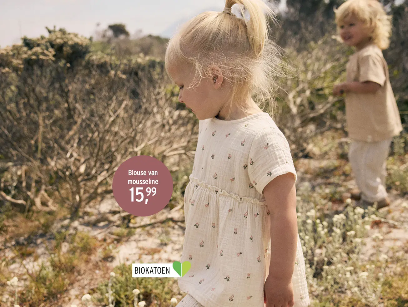 Mousseline blouse voor baby's