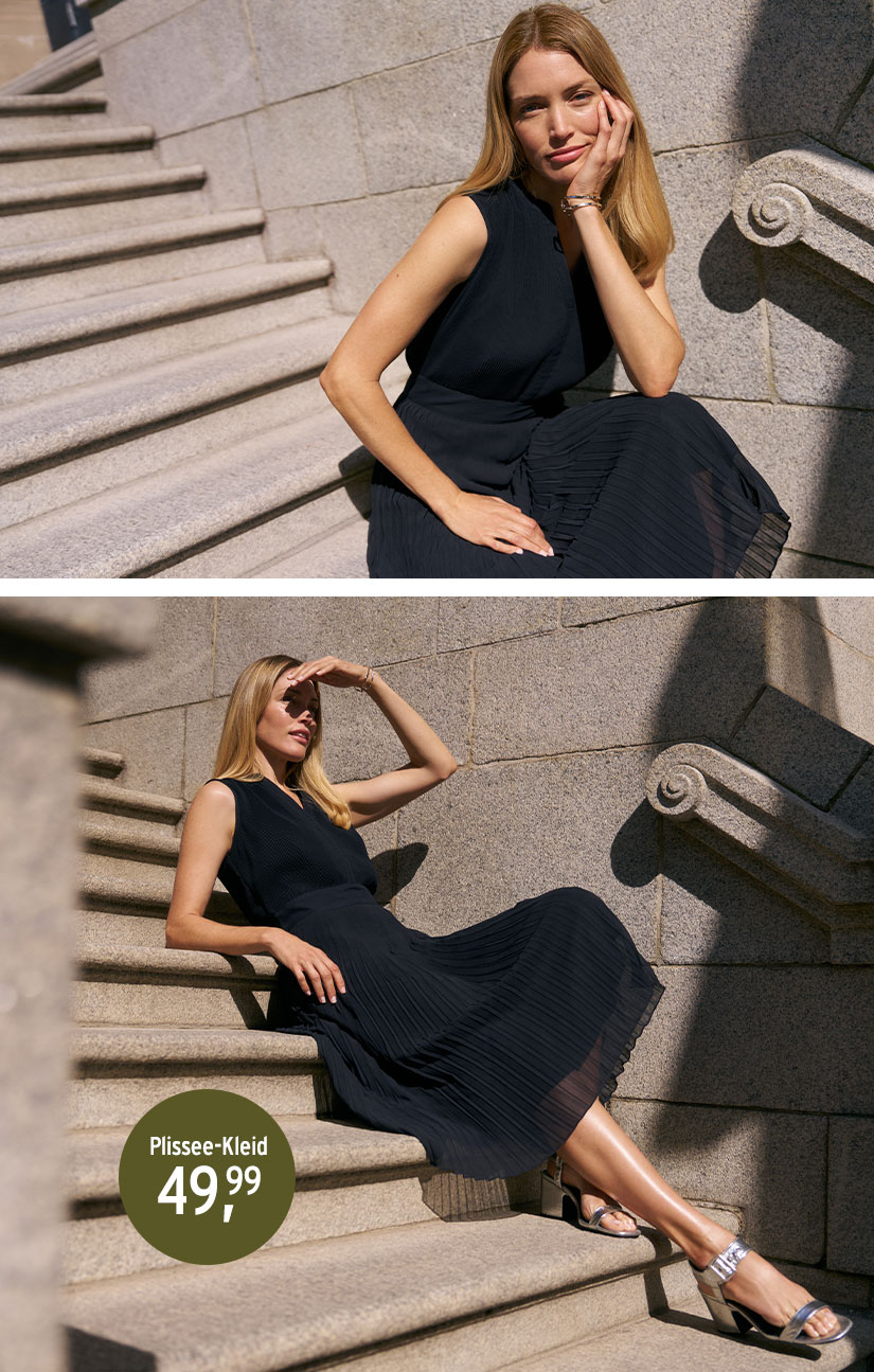 Plissee-Kleid Damen
