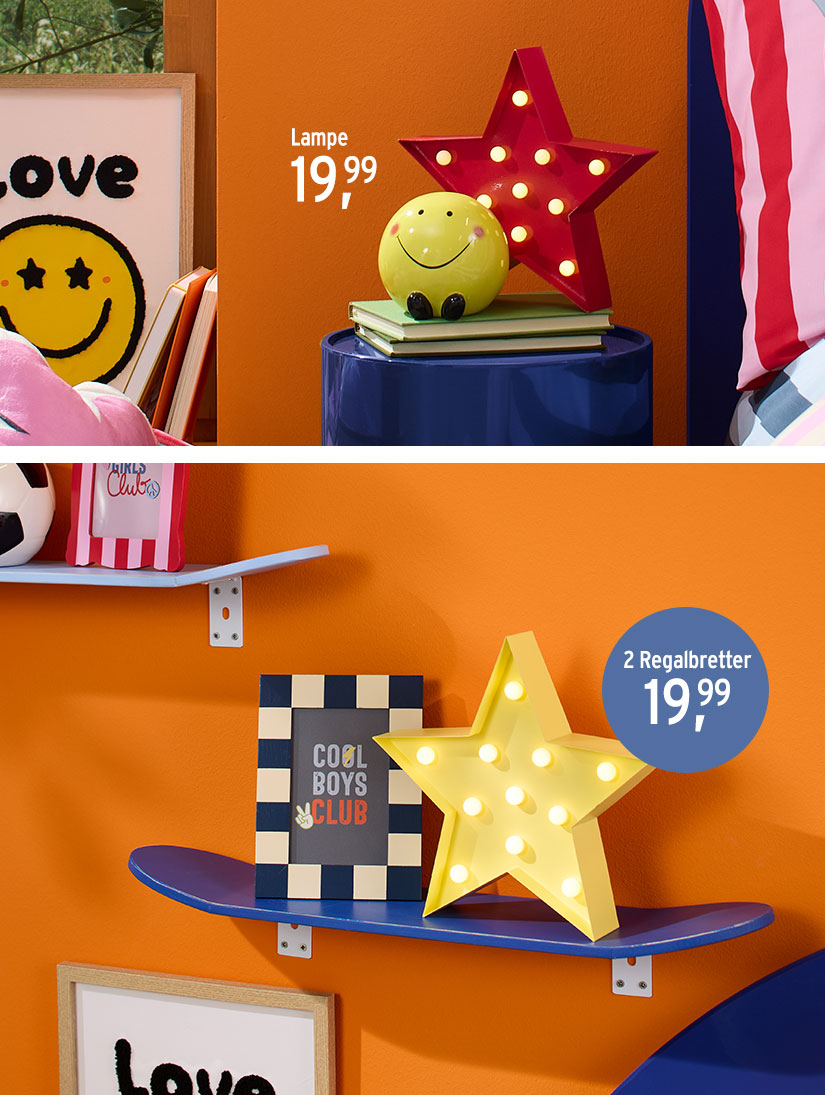 Kinderzi8mmer-Lampe in rot