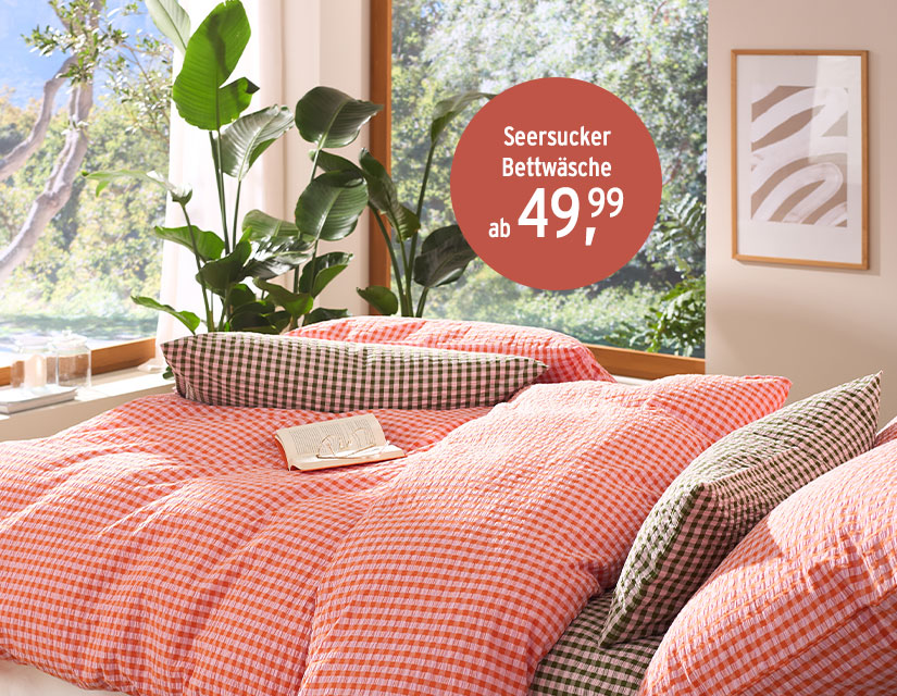 Seersucker Bettwäsche in verschiedenen Farben