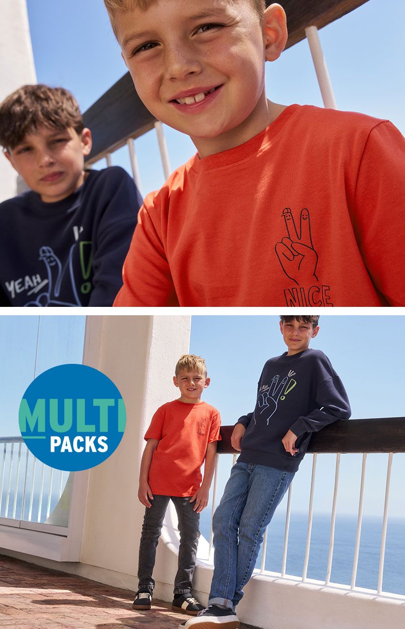 Lässige Kindermode im Multipack