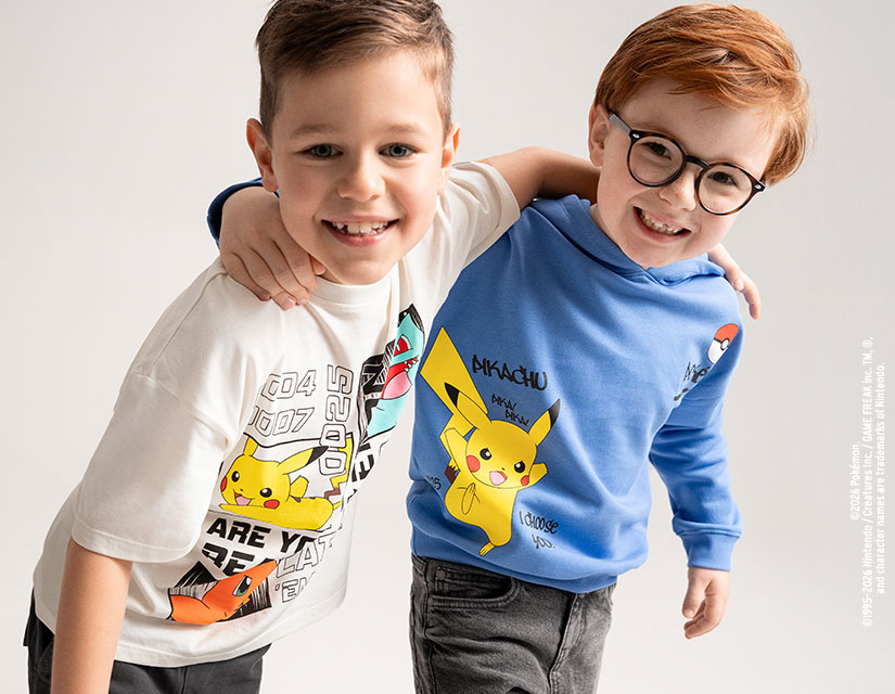 Kindermode mit Pokemon-Motiven