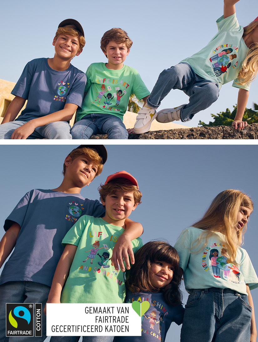 Kleurrijke gecertificeerde mode voor kinderen