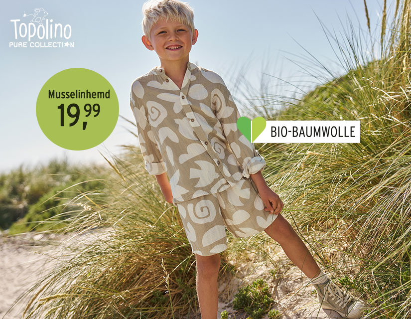 Natürliche Mode für Jungen