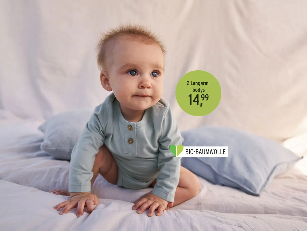 Langarmbodys für Jungen Babys