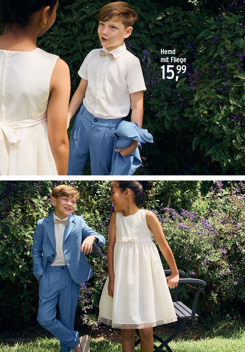Hemd mit Fliege für Jungen