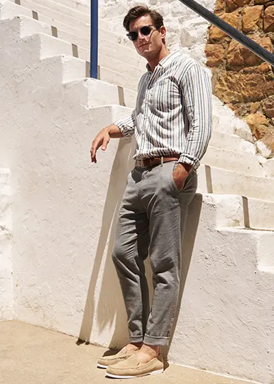 Gestreiftes Leinen-Hemd